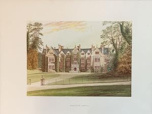 Wroxton Abbey - Originalfarbholzstich. Aus: Morris, F.O. (Ed.): A Series of Picturesque Views of ...