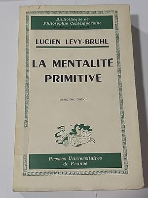 Bild des Verkufers fr La mentalit primitive zum Verkauf von Libros Ambig