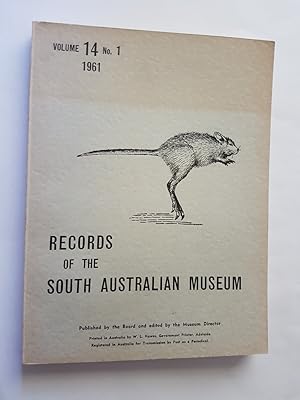 Seller image for Records of the South Australian Museum Vol. 14 No. 1 1961 for sale by masted books