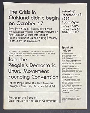 The crisis in Oakland didn't begin on October 17. Join the People's Democratic Uhuru Movement Fou...