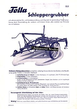 Fella Schleppergrubber. S G 52. Prospekt 10 M. 12. 51.