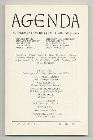 Bild des Verkufers fr Agenda - Summer-Spring 1973, Vol. 11, No. 2-3 zum Verkauf von Between the Covers-Rare Books, Inc. ABAA