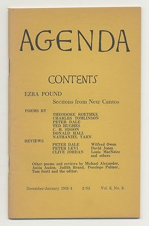 Imagen del vendedor de Agenda - December-January 1963/4, Vol. 3, No. 3 a la venta por Between the Covers-Rare Books, Inc. ABAA