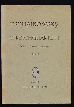 Bild des Verkufers fr Streichquartett Nr. 1 D-Dur Op. 11, P. Tschaikowsky (Edition Peters Nr. 570) zum Verkauf von Antiquariat Peda