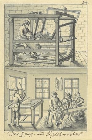 AMBROSIUS GABLER (1762 - 1834). "Unterweisung in den Künsten und Handwerken". Illustrations-Vorla...