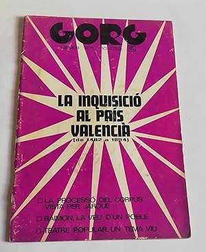 REVSITA GORG Nº15, GENER 1971: LA INQUISICIÓ AL PAÍS VALENCIÀ.