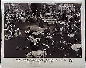 Image du vendeur pour Johnny Apollo 8 x 10 English FOH Lobby Card 1940 Tyrone Power, Dorothy Lamour, Scarce! mis en vente par AcornBooksNH