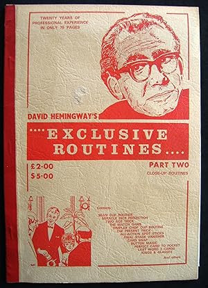 Seller image for David Hemingway's Exclusive Routines. Part Two. Close-Up Routines [ Signed copy ] for sale by Peter M. Huyton