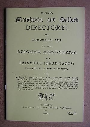 Imagen del vendedor de Bancks's Manchester and Salford Directory, 1800. a la venta por N. G. Lawrie Books