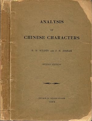 Bild des Verkufers fr Analysis of chinese characters zum Verkauf von Biblioteca di Babele
