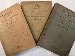 Poesie edite ed inedite di Francesco Morelli Conte d'Aramengo raccolte e pubblicate con cenni int...