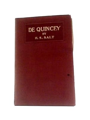 Image du vendeur pour De Quincey mis en vente par World of Rare Books