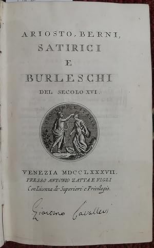 Ariosto, Berni, satirici e burleschi del secolo XVI.