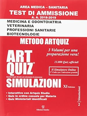 Immagine del venditore per ARTQUIZ SIMULAZIONI. TEST DI AMMISSIONE A: MEDICINA, ODONTOIATRIA, PROFESSIONI SANITARIE. AREA MEDICA-SANITARIA venduto da Librightbooks
