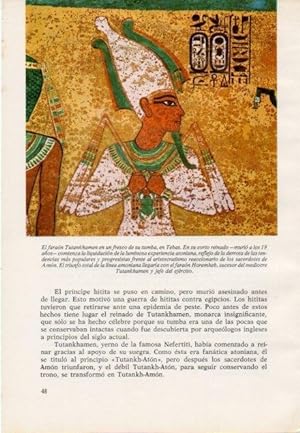 Immagine del venditore per LAMINA V15353: Tutankhamen fresco de su tumba en Tebas venduto da EL BOLETIN
