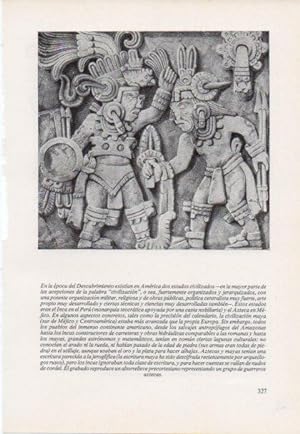 Immagine del venditore per LAMINA V15474: Altorrelieve de un grupo de guerreros aztecas venduto da EL BOLETIN