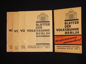 Blätter der Volksbühne Berlin, [9.] Jahrgang 1932/33, Hefte 1 - 5/6, komplett