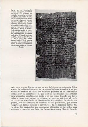 Imagen del vendedor de LAMINA V15407: Papiro, carta de un muchacho romano a su padre a la venta por EL BOLETIN