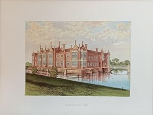 Helmingham Hall - Originalfarbholzstich nach A.F. Lydon. Aus: Morris, F.O. (Ed.): A Series of Pic...