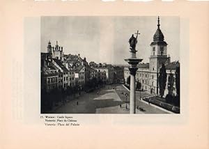 Bild des Verkufers fr LAMINA V14735: Plaza del Palacio en Varsovia, Polonia zum Verkauf von EL BOLETIN