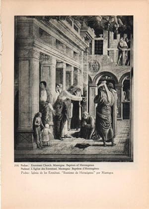 Bild des Verkufers fr LAMINA V14822: Bautismo de Hermogenes, Iglesia de los Eremitani en Padua zum Verkauf von EL BOLETIN