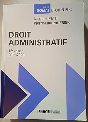 Immagine del venditore per Droit administratif 2019-2020 venduto da Les Kiosques