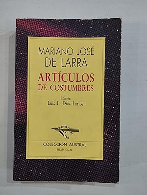 Seller image for Artculos de costumbres for sale by Saturnlia Llibreria
