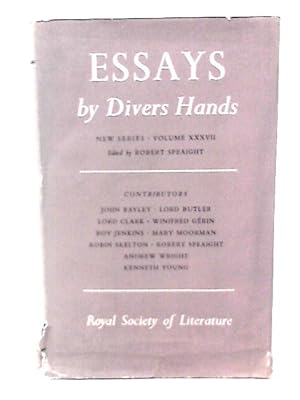 Imagen del vendedor de Essays By Divers Hands a la venta por World of Rare Books