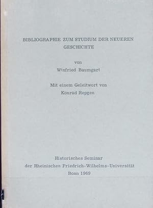 Bild des Verkufers fr Bibliographie zum Studium der neueren Geschichte. zum Verkauf von Antiquariat Bookfarm