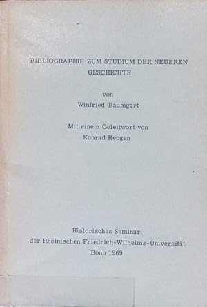 Bild des Verkufers fr Bibliographie zum Studium der neueren Geschichte. zum Verkauf von Antiquariat Bookfarm