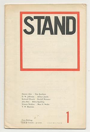 Bild des Verkufers fr Stand - Volume 4, Issue 1 zum Verkauf von Between the Covers-Rare Books, Inc. ABAA