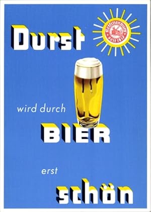 Bild des Verkufers fr Ansichtskarte / Postkarte Ketschenburger Pilsner, Bierglas, Spruch, Durst wird durch Bier erst schn zum Verkauf von akpool GmbH