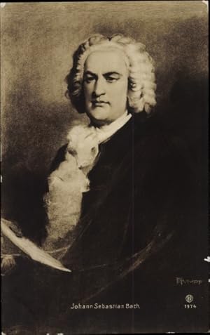 Bild des Verkufers fr Knstler Ansichtskarte / Postkarte Rumpf, Komponist Johann Sebastian Bach zum Verkauf von akpool GmbH