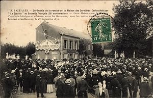 Ansichtskarte / Postkarte Bazeilles Ardennes, Ceremonie de la remise de la Maison des Dernieres C...
