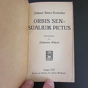 Bild des Verkufers fr Orbis sensualium pictus - Hoc est omnium fundamentalium in mundo rerum & in vita actionum pictura & nomenolatura (Die sichtbare Welt / Das ist aller vornemsten Welt-Dinge und Lebens-Verrichtungen Vorbildung und Benahmung) zum Verkauf von Bookstore-Online