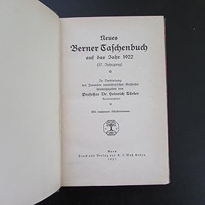 Bild des Verkufers fr Neues Berner Taschenbuch auf das Jahr 1922 (27. Jahrgang) zum Verkauf von Bookstore-Online