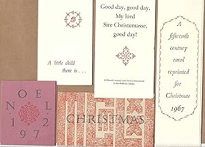 Seller image for Five Christmas Cards from the Pardoe Press (1967 to 1972) [Signed] for sale by The Bookshop at Beech Cottage