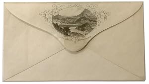 An original small sized âpictorial' envelope with a fine engraved vignette of Port Madoc on the...