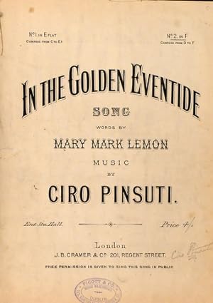 In the golden eventide. Song. Words by Mary Mark Lemon. No. 2 in F