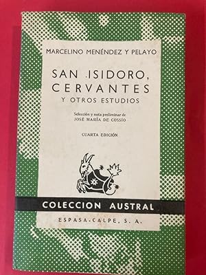 Immagine del venditore per San Isidoro, Cervantes y otros Estudios. venduto da Plurabelle Books Ltd