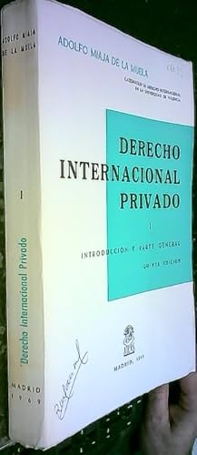 Imagen del vendedor de Derecho Internacional Privado tomo I, Introduccin y parte general a la venta por Librera La Candela