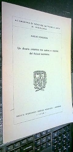Immagine del venditore per Un divario sintattico tra autore e copista del Roland oxoniense venduto da Librer�a La Candela