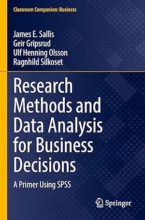 Seller image for Research Methods and Data Analysis for Business Decisions for sale by moluna