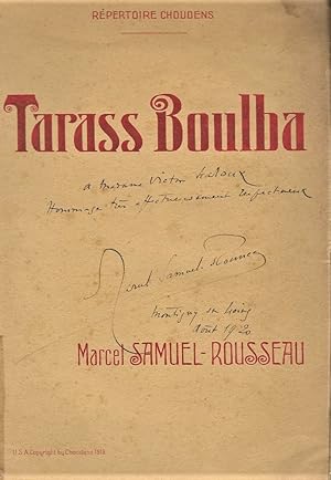 Imagen del vendedor de Tarass Boulba. Drame Musical en cinq actes d`aprs Gogol par Louis de Gramont. Partition Chant et Piano rd. par l`Auteur. a la venta por Musik-Antiquariat Heiner Rekeszus