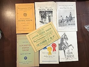 RARE ANTIQUE COLLECTION OF VIRGINIA HORSE SHOW PROGRAMS FROM THE 1950'S: COLONIAL HEIGHTS, TIMBER...