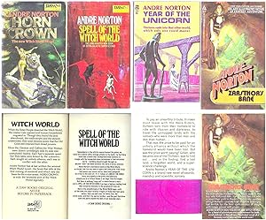 Seller image for "HIGH HALLACK" SERIES 4-VOLUMES: Horn Crown (# 1) / Year of the Unicorn (# 2) / Spell of the Witch World (# 3) / Zarathor's Bane (# 5) for sale by John McCormick