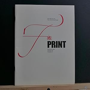 Fine Print: A Review for the Arts of the Book: Summer 1990, Vol 16, #2