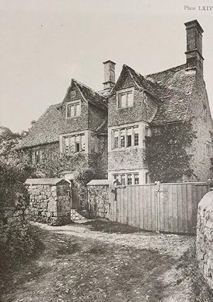 Original collotype plate from Old Cottages, Farm-Houses, and other Stone Buildings in the Cotswol...