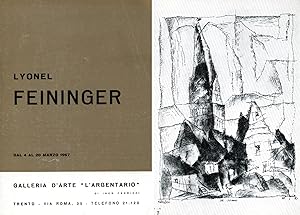 Seller image for Lyonel Feininger. Galleria d'arte L'Argentario 1967 for sale by Studio Bibliografico Marini