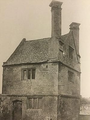 Original collotype plate from Old Cottages, Farm-Houses, and other Stone Buildings in the Cotswol...